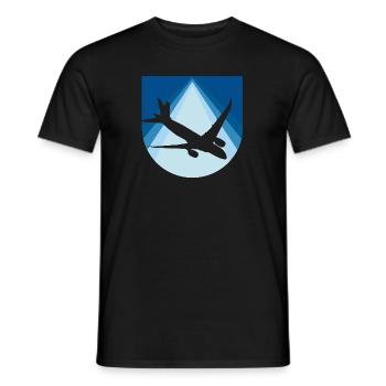 Aviation Airplane Aviator - Men's T-Shirt - black - Front - AI Model Male 178 light (178cm)