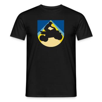 ATV Quad Stuntman - Men's T-Shirt - black - Front - AI Model Male 178 light (178cm)