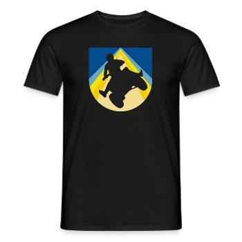 VTT cascadeur - T-shirt homme - noir - Devant - AI Model Male 178 light (178cm)