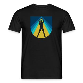 Entraînement aérobique - T-shirt homme - noir - Devant - AI Model Male 178 light (178cm)