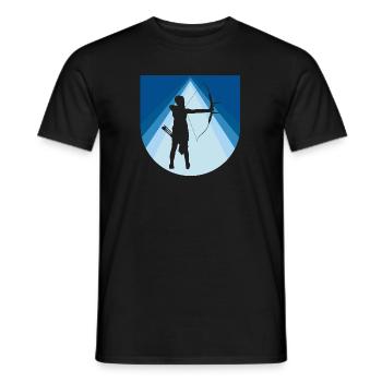Archery Bow - Men's T-Shirt - black - Front - AI Model Male 178 light (178cm)