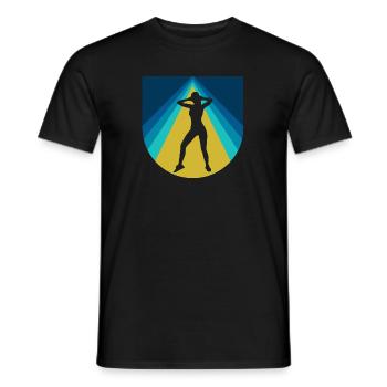 Exercice de remise en forme - T-shirt homme - noir - Devant - AI Model Male 178 light (178cm)