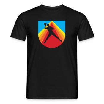 Joueur de ballon-chasseur Sports de balle - T-shirt homme - noir - Devant - AI Model Male 178 light (178cm)