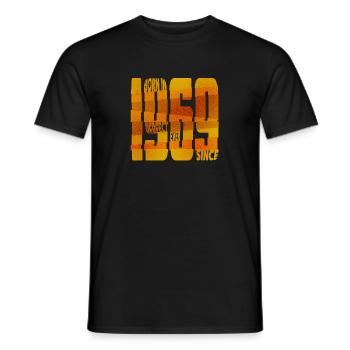 Né en 1969 - T-shirt homme - noir - Devant - AI Model Male 178 light (178cm)