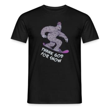 Snowboard Yeti Snowboarder - T-shirt homme - noir - Devant - AI Model Male 178 light (178cm)