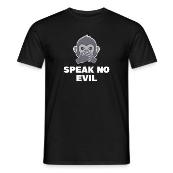 Speak no evil triplets gift partner look - Men's T-Shirt - black - Front - AI Model Male 178 light (178cm)
