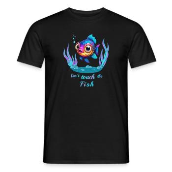 Fass den Fisch nicht an ! - Männer T-Shirt - Schwarz - Vorne - AI Model Male 178 light (178cm)