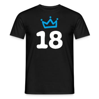 18th Birthday Krone Gift Idea - Men's T-Shirt - black - Front - AI Model Male 178 light (178cm)