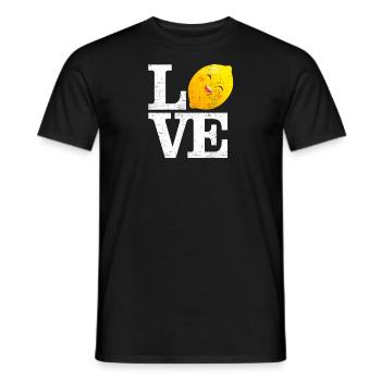 Love Lemon Summer Beach Fresh Lemonade Funny Happy - Men's T-Shirt - black - Front - AI Model Male 178 light (178cm)