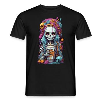 Goth Girl squelette Potion des ténèbres - T-shirt homme - noir - Devant - AI Model Male 178 light (178cm)