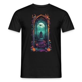 Cimetière gothique Vintage Pastel Goth Design - T-shirt homme - noir - Devant - AI Model Male 178 light (178cm)