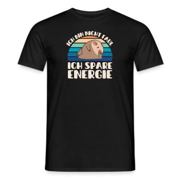 Ich bin nicht Faul Ich Spare Energie Faultier - Männer T-Shirt - Schwarz - Vorne - AI Model Male 178 light (178cm)