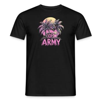 XRP Armée Île Million Crypto - T-shirt homme - noir - Devant - AI Model Male 178 light (178cm)