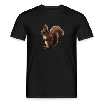 Squirrel of course - Men's T-Shirt - black - Front - AI Model Male 178 light (178cm)