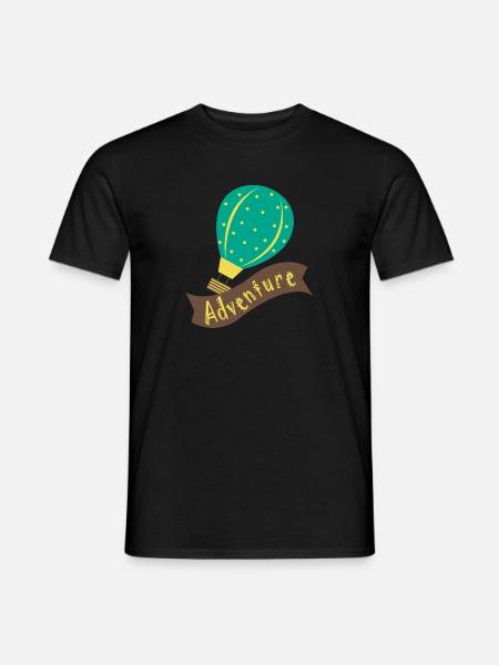 Heissluftballon ADVENTURE - Männer T-Shirt - Schwarz