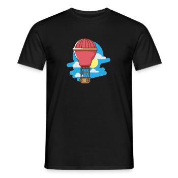 Heißluftballon mit Wolken - Männer T-Shirt - Schwarz - Vorne - AI Model Male 178 light (178cm)