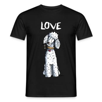 I Love Pudel - Männer T-Shirt - Schwarz - Vorne - AI Model Male 178 light (178cm)