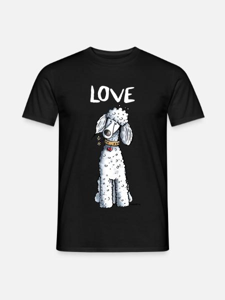 I Love Pudel - Männer T-Shirt - Schwarz
