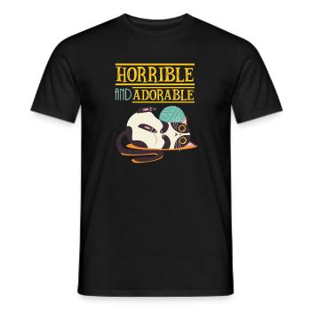 chat cat adorable chat chat kittens - T-shirt homme - noir - Devant - AI Model Male 178 light (178cm)