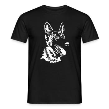Hollandse Herder Head "Black Edition" - Men's T-Shirt - black - Front - AI Model Male 178 light (178cm)