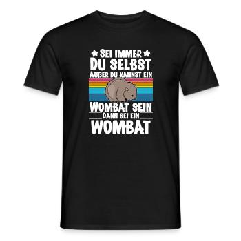 Wombat - Männer T-Shirt - Schwarz - Vorne - AI Model Male 178 light (178cm)