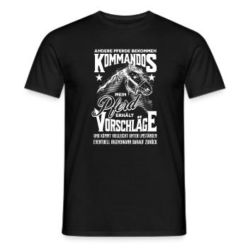 Pferdesprüche Reitersprüche Reitsport Pferd Pferde - Männer T-Shirt - Schwarz - Vorne - AI Model Male 178 light (178cm)