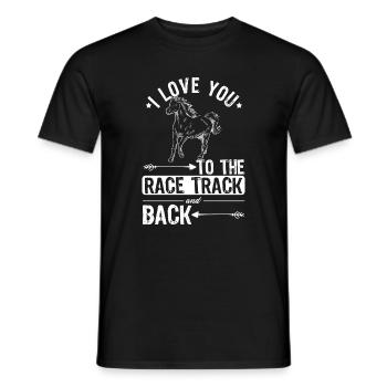 Pferderennen Pferde Design - Männer T-Shirt - Schwarz - Vorne - AI Model Male 178 light (178cm)