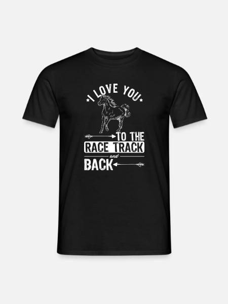 conception de chevaux de course - T-shirt homme - noir