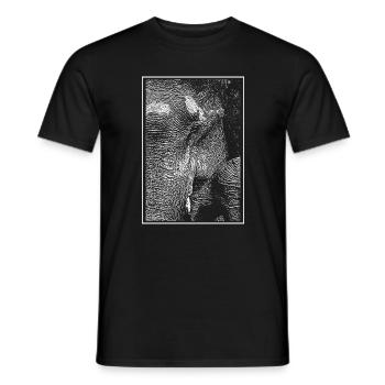 Weißer Elefant - Männer T-Shirt - Schwarz - Vorne - AI Model Male 178 light (178cm)