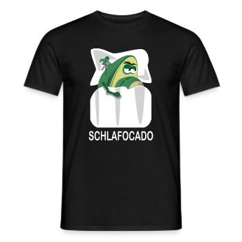 Schlafocado Avocado Schlafshirt offiziell lustig - Männer T-Shirt - Schwarz - Vorne - AI Model Male 178 light (178cm)