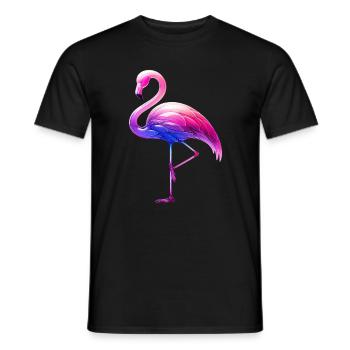 Rosa Flamingo - Männer T-Shirt - Schwarz - Vorne - AI Model Male 178 light (178cm)
