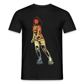 Roller skater - Men's T-Shirt - black - Front - AI Model Male 178 light (178cm)
