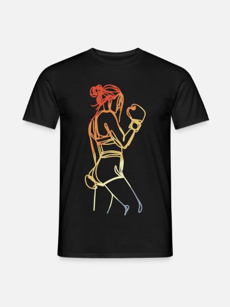 Female Boxer Retro - Men's T-Shirt - black