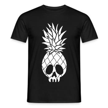 Crâne d'un ananas (blanc) - T-shirt homme - noir - Devant - AI Model Male 178 light (178cm)