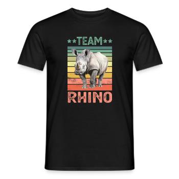 Rhinoceros - Men's T-Shirt - black - Front - AI Model Male 178 light (178cm)