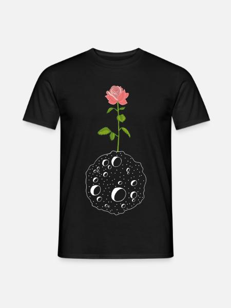 La fleur et la planète blanche - T-shirt homme - noir