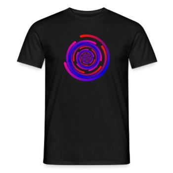 crazy circles - Men's T-Shirt - black - Front - AI Model Male 178 light (178cm)