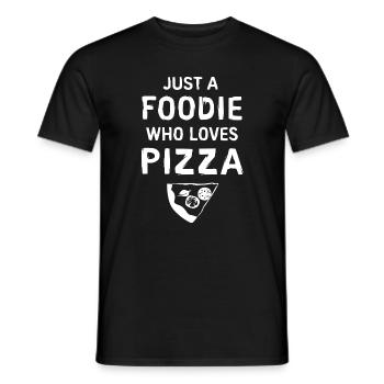 just pizza Spruch - Essen Liebe Pizzabäcker - Männer T-Shirt - Schwarz - Vorne - AI Model Male 178 light (178cm)