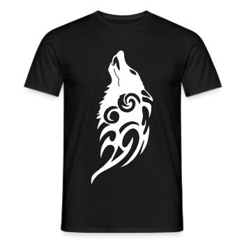 Ghost Wolf of the Forest - Men's T-Shirt - black - Front - AI Model Male 178 light (178cm)