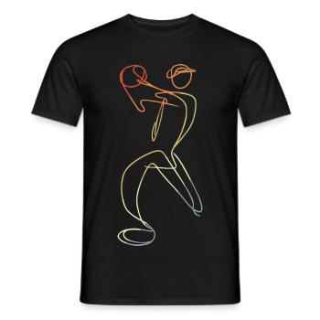Cricket Bowler Vintage Look - Männer T-Shirt - Schwarz - Vorne - AI Model Male 178 light (178cm)