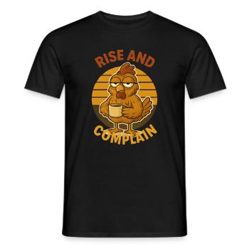 Huhn Humor - Männer T-Shirt - Schwarz - Vorne - AI Model Male 178 light (178cm)