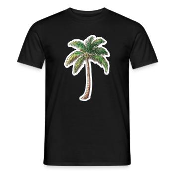 Palm tree - Men's T-Shirt - black - Front - AI Model Male 178 light (178cm)