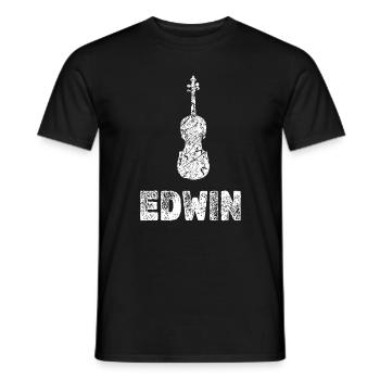 Gift for Edwin - Men's T-Shirt - black - Front - AI Model Male 178 light (178cm)