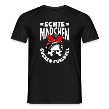 Funny Football Football Fan Gift - Men's T-Shirt - black - Front - AI Model Male 178 light (178cm)