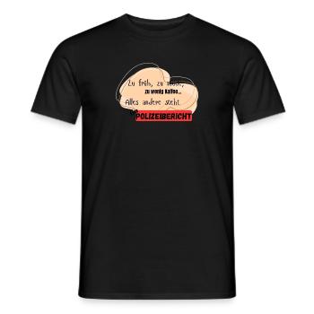 Police report funny - Men's T-Shirt - black - Front - AI Model Male 178 light (178cm)