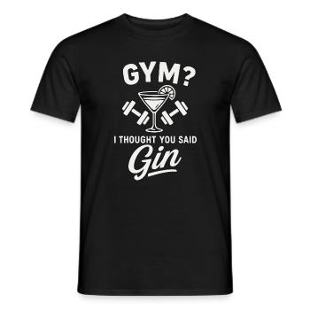 Salle de sport ou gin ? - T-shirt homme - noir - Devant - AI Model Male 178 light (178cm)