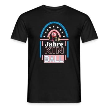 Kinball Jubiläum 10 Jahre Trainerin Spielerin - Männer T-Shirt - Schwarz - Vorne - AI Model Male 178 light (178cm)