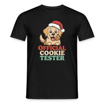 Christmas Dog Humor - Men's T-Shirt - black - Front - AI Model Male 178 light (178cm)