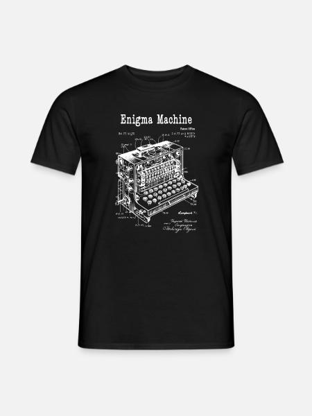 Plan de la machine Enigma - T-shirt homme - noir