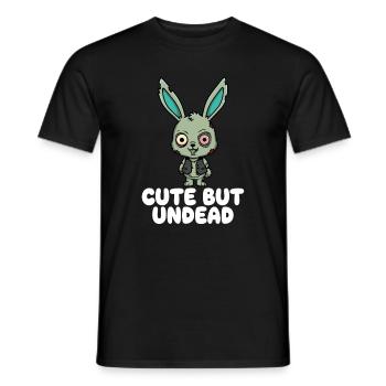 Cute Zombie Bunny – Cutest Dead - Men's T-Shirt - black - Front - AI Model Male 178 light (178cm)